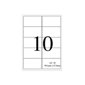 Label Sheets A4 - 10 Pack