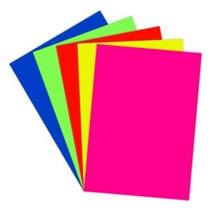 Neon Colours 3 D Colour Sheets - A4